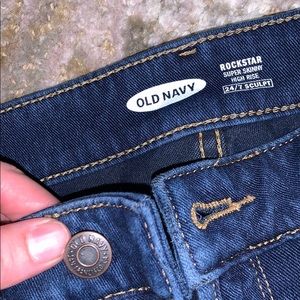 Old navy navy blue high rise super skinny